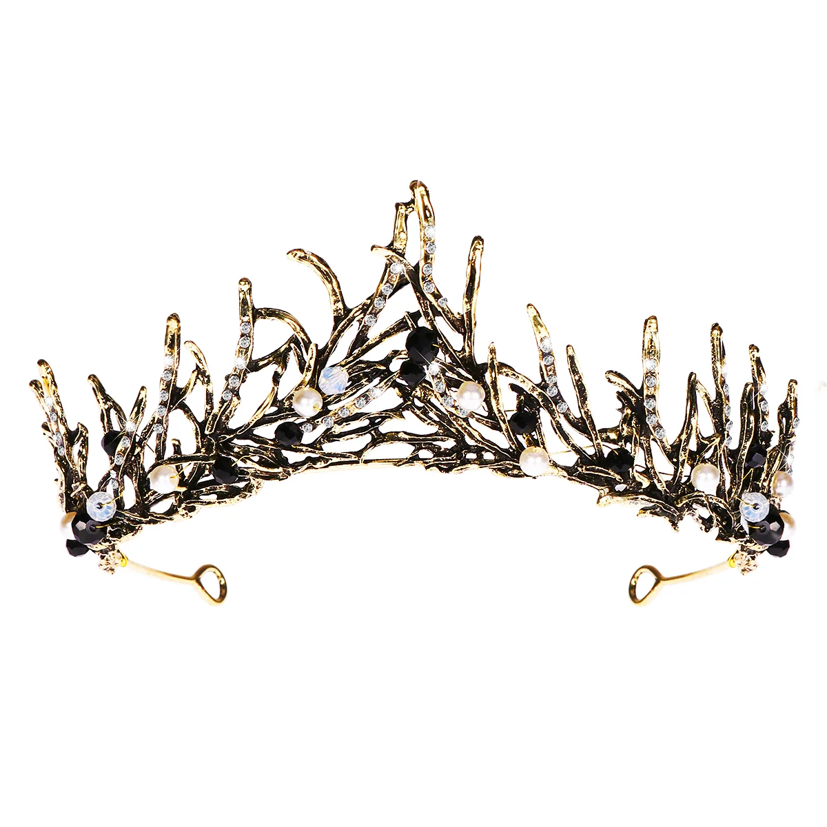 

Baroque Crown Rhinestone Tiara and Crown Bridal Vintage Tiara Headband for Wedding Festival