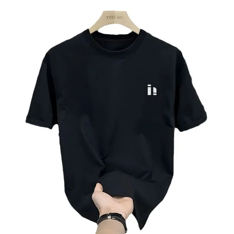 Футболка мужская с коротким рукавом тонкая универсальная модная Свободная