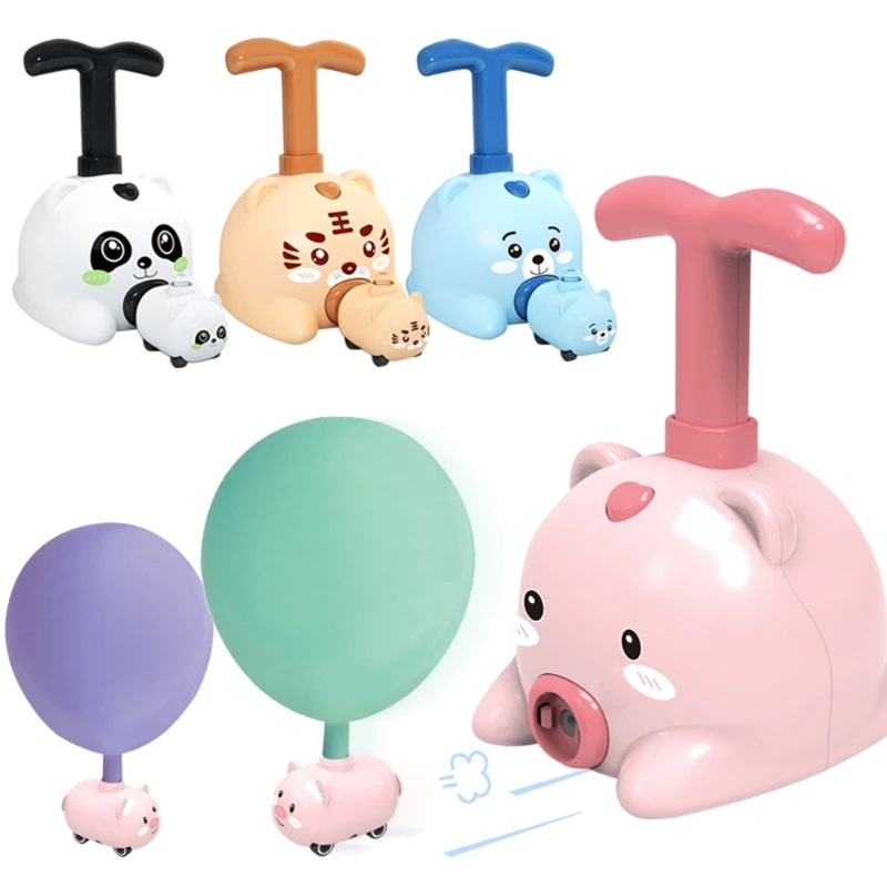 

Balloon launchers Children's Inertial Air Balloon Powered Car Toy Press Power Balloon Car Puzzle Car