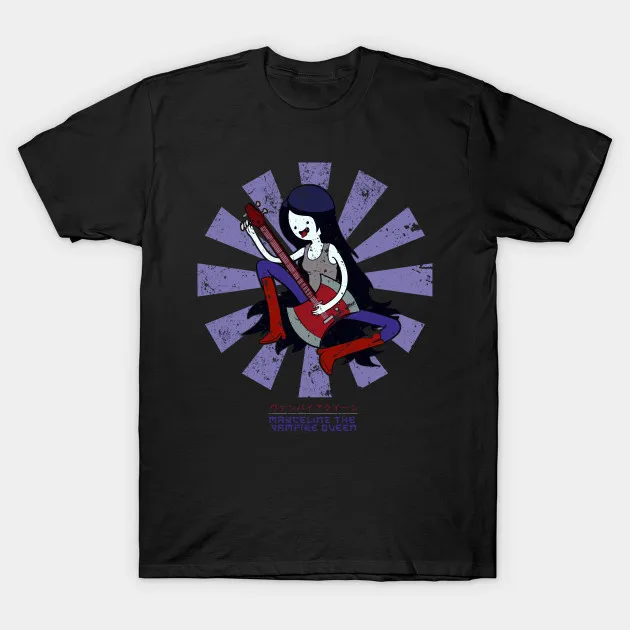 

Men T-Shirt Marceline The Vampire Queen Retro Japanese Adventure Time Tshirt Women T Shirt