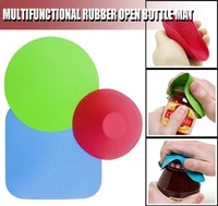 3pcsset rubber jar grip bottle opener non slip gripper coaster bottle opener pad kitchen tool accessories