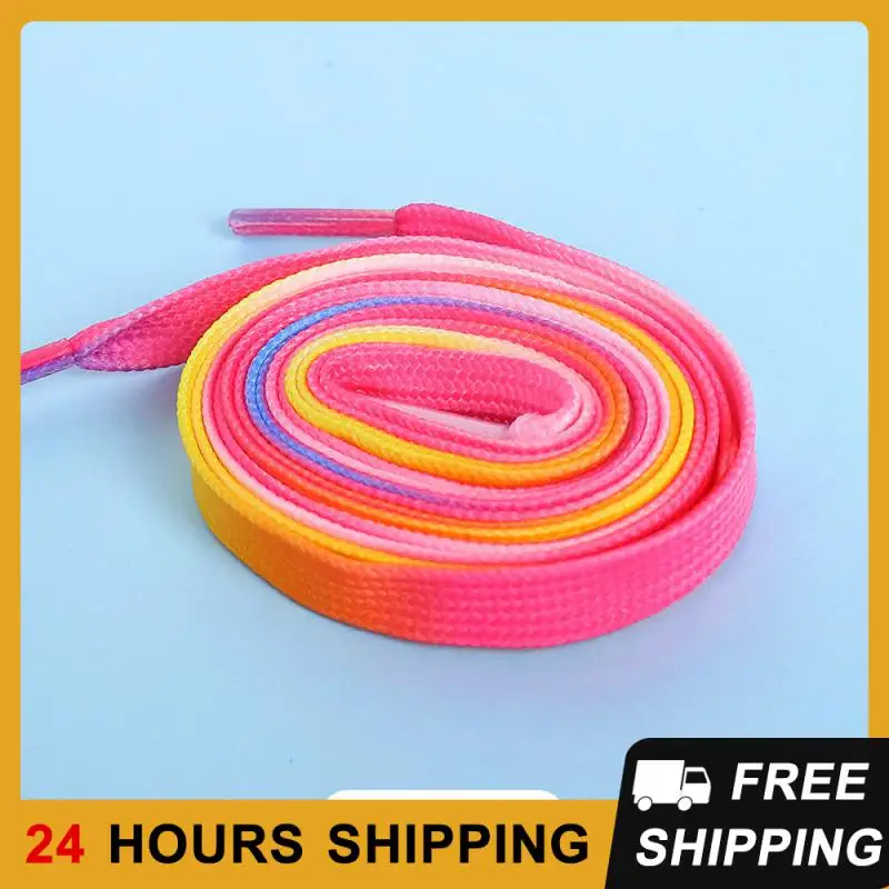 

1 пара, женские повседневные холщовые ботинки радужной расцветки, градиентные ботинки с кружевным принтом, ботинки для кемпинга, 80-150 см