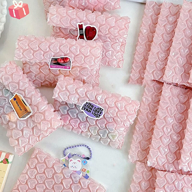 

10Pcs Pink Love Bubble Mailer Self-Seal Packaging Bags Small Business Supplies Padded Envelopes Bubble Envelopes Mailing Bags