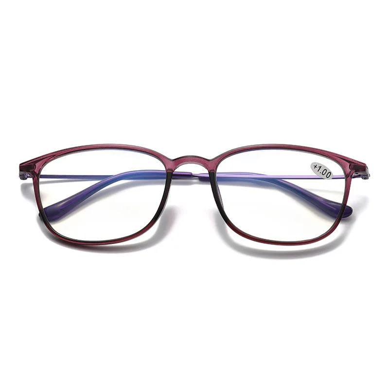 Модные женские очки для чтения с защитой от синего спектра красные фиолетовые