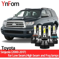 ynfom led headlights kit for toyota sequoia sr5 k3k4k6 2000 2017 lowhigh beamfog lampcar accessoriescar headlight bulbs