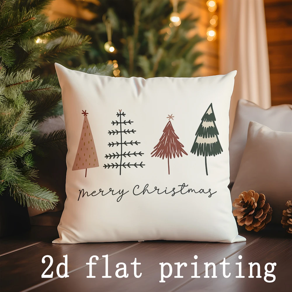 Домашний декор, наволочки с рождественским рисунком, подходящие для дивана, спальни, автомобиля, наволочка, прямоугольная подушка для спины