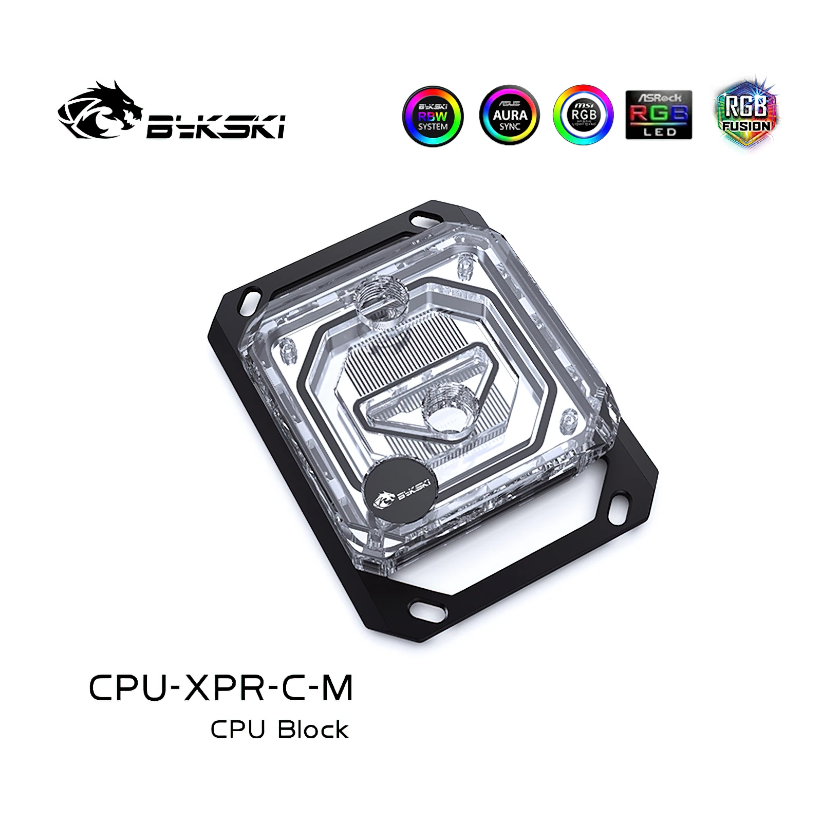 Фото Блок жидкостного охлаждения процессора Bykski RGB для Ryzen 7/5/3/AM4/AM3+/AM3/AM2+/AM2/FM2+/FM2/FM1 CPU-XPR-C-M №2