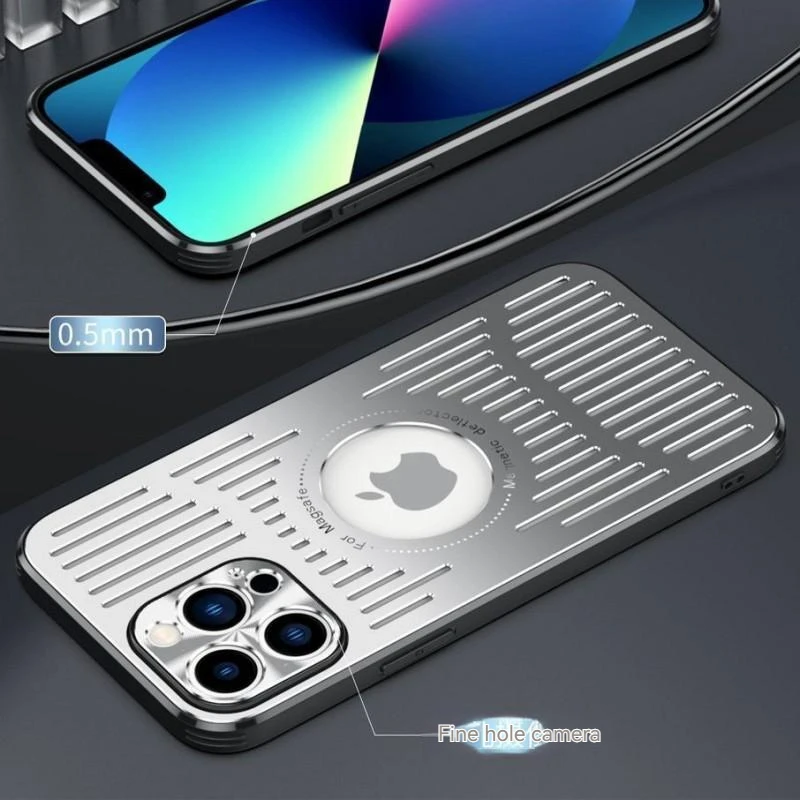 

Magnetic Metal Case For IPhone 12 13 14 Pro Max Plus Magsafe For Iphone13 14 Promax Aluminium Heat Absorbing Phone Cover