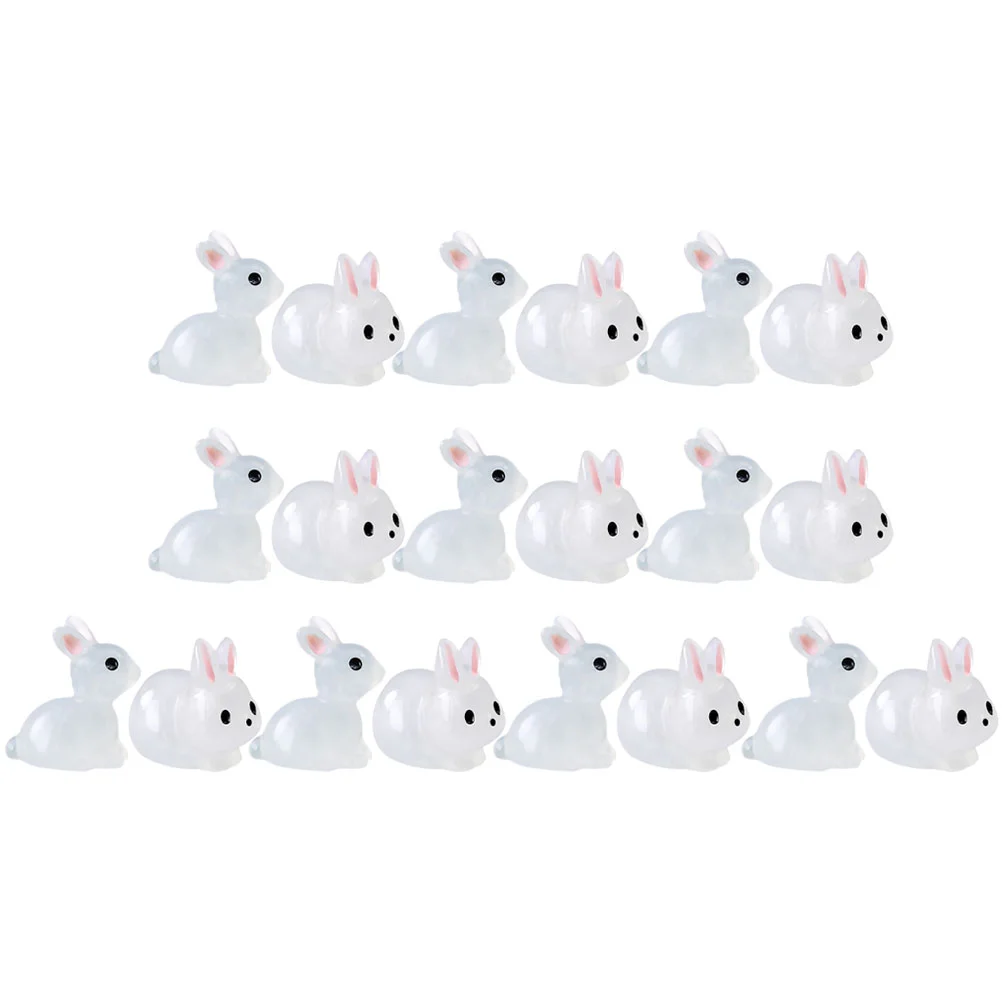 

Bunny Rabbit Figurine Animal Easter Resin Figurines Toy Decor Mini Statue The Statues Bunnies Miniature Cake Zodiac Ornament