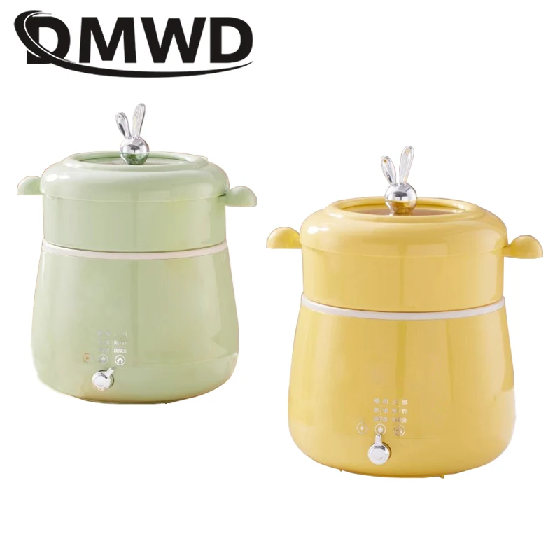 Multifunction Electric Cooker 1-3 People Rice Cooking Skillet Noodles Soup Stew Heater Hot Pot Non-Stick Food Steamer Frying Pan