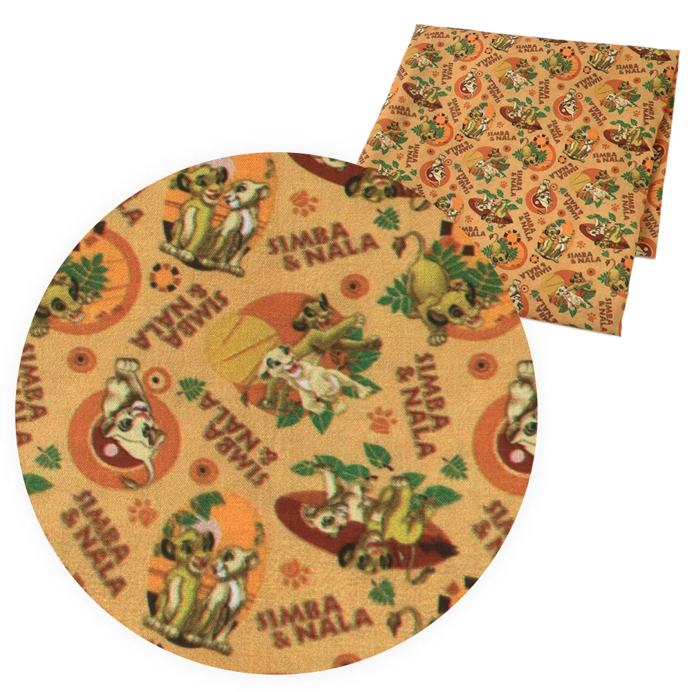 Бесплатная доставка Disney Король Лев 50*145 см 100% хлопчатобумажная ткань шитье