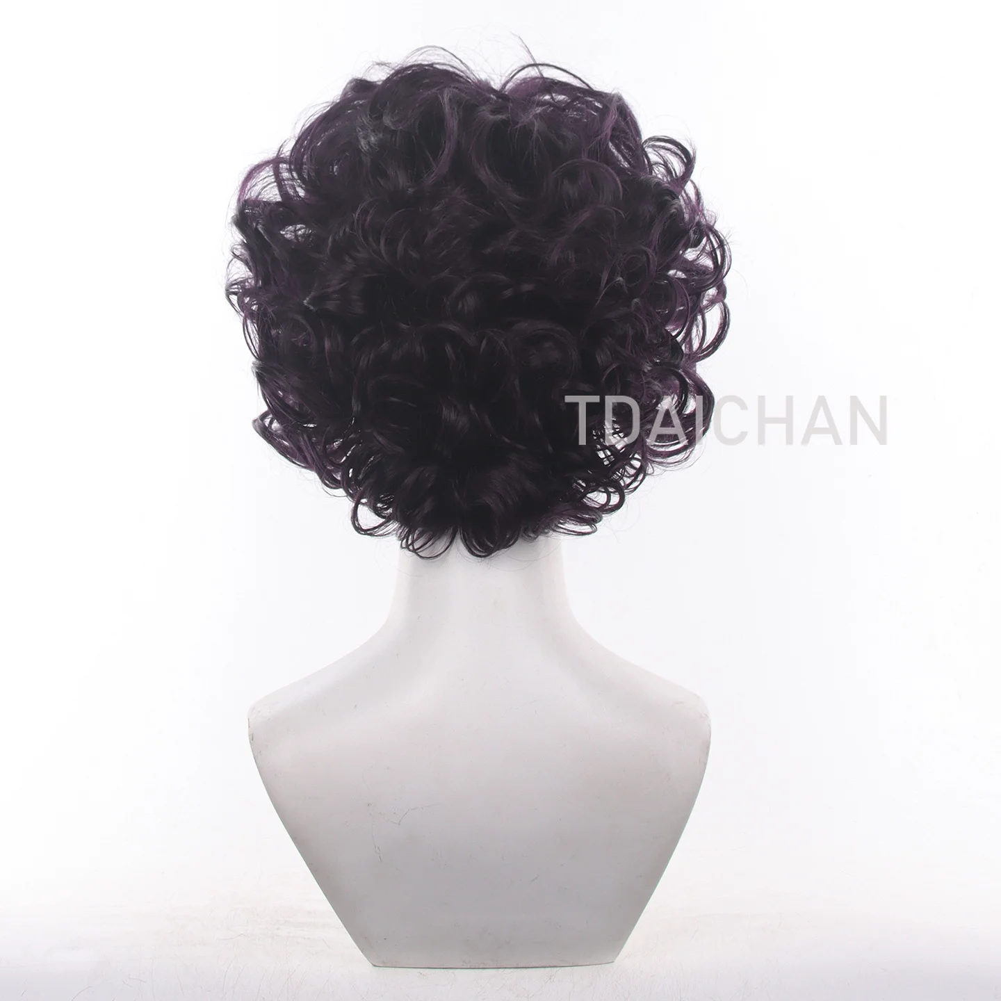 Фото Парик для косплея Witch Hat Atelier Agott Akrome Coco, черно-фиолетовый, кудрявый, короткий, для Хэллоуина, аниме-костюмов, в комплекте шапочка для парика №4