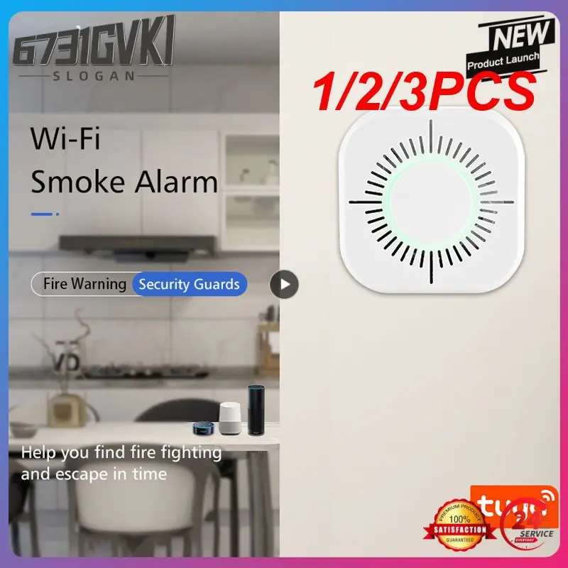 

1/2/3 шт., датчик дыма с функцией WiFi