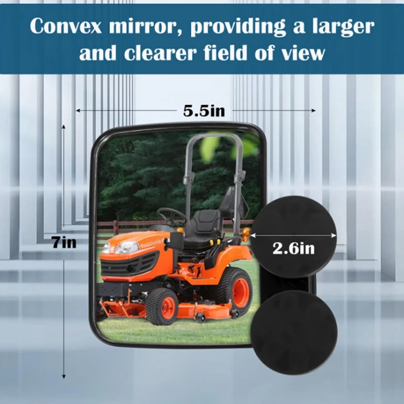 Универсальное зеркало заднего вида для трактора боковое Kubota B BX Mahindra John Deere