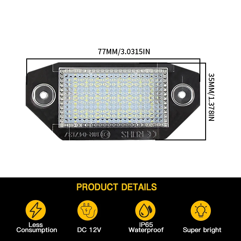 2 шт. 12 В светодиодный светильник номерного знака белые лампы обновление для Ford