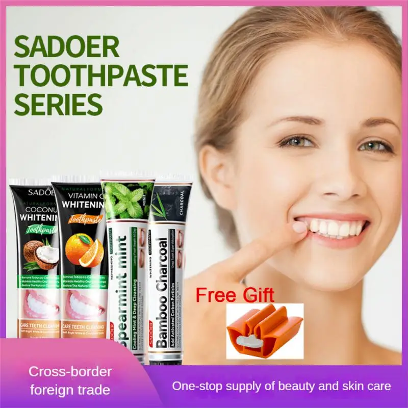 

10PC Bamboo Charcoal Whitening Toothpaste Coconut Vitamin C Toothpaste Remove Stains Dark Pigment Improve Coffee Cigarette Teeth