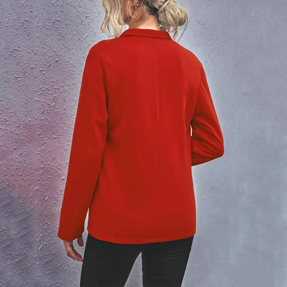 

Single Button Stylish Women's Single Button Lapel Elegant Spring/fall Suit Coat for Business Ol Commute Formal Occasions Solid