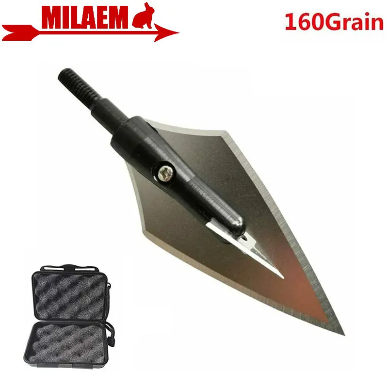 

Archery Blade Arrowhead 160 Gr Broadheads Stainless Steel Hunting Arrowheads Screw-In Tips Points Hunting Accessories