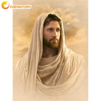 chenistory picture by numbers figure painting by number jesus diy drawing on canvas wall art hand painted home decoration gift