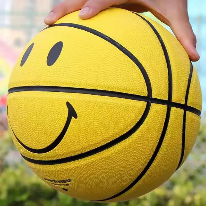 Smiley Basketball Smiling Face Basketball Size 5 7 Wearable Street Basketball Children's Birthday Gift Basketball