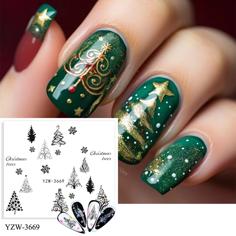 

Наклейки для ногтей зимний Санта Клаус водный слайдер для ногтей