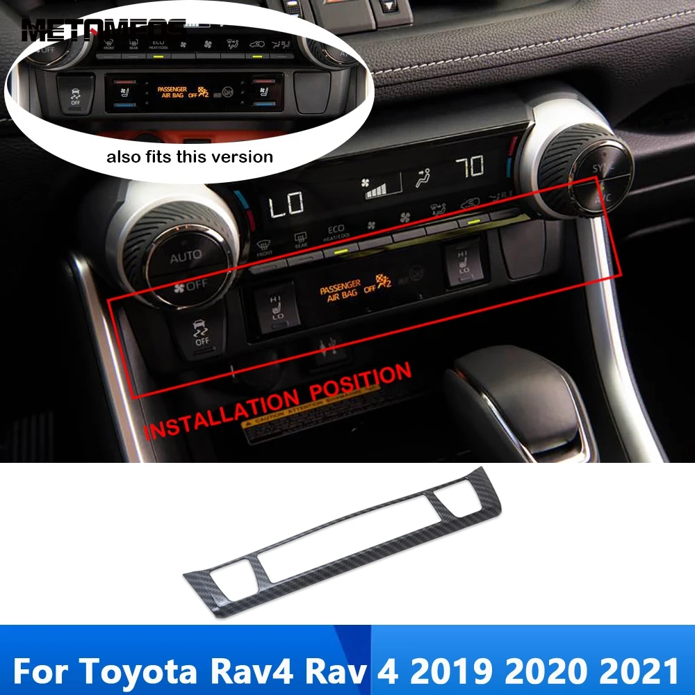 Наклейка для кнопки управления обогревателем из углеродного волокна Toyota Rav4 Rav 4