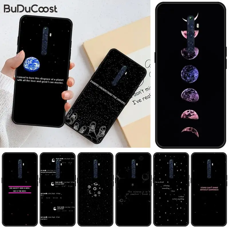 

stars proverb Phone Case For OPPO A96 A73S A72 A71 A1K Reno7 6 Plus Se Z Phone Camera Protection Cover Realme 7 6Pro 8 9i GT2pro