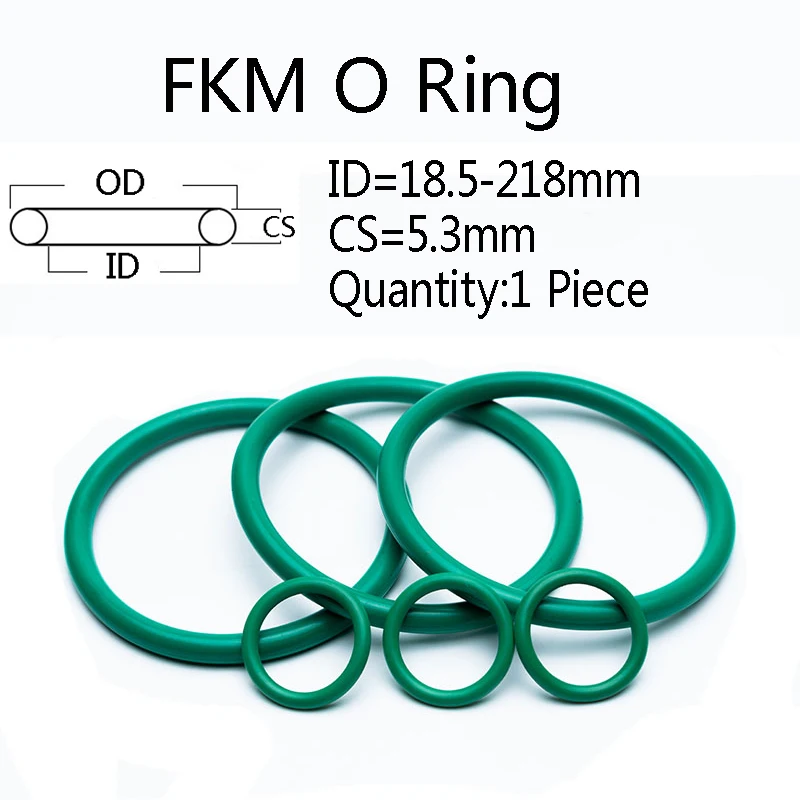 

1 шт. зеленое уплотнительное кольцо FKM CS 5,3 мм ID 18,5-150 мм флюоровое резиновое уплотнительное кольцо механическое уплотнение устойчивое к высоким температурам