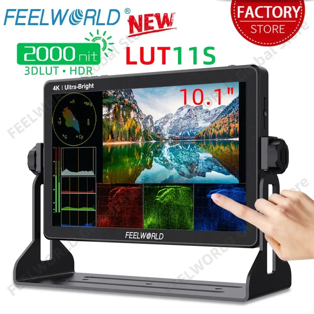 FEELWORLD 10 1-дюймовый 2000nit ультра яркий полевой монитор для камеры IPS 1920x1200 сенсорный