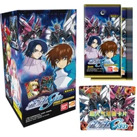 bandai genuine gundam seed anime character collection flash card family table toys christmas birthday gift for childrens