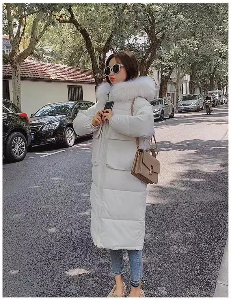 New2022 Parka With Hooded Winter Jacket Women Parka with Big fur