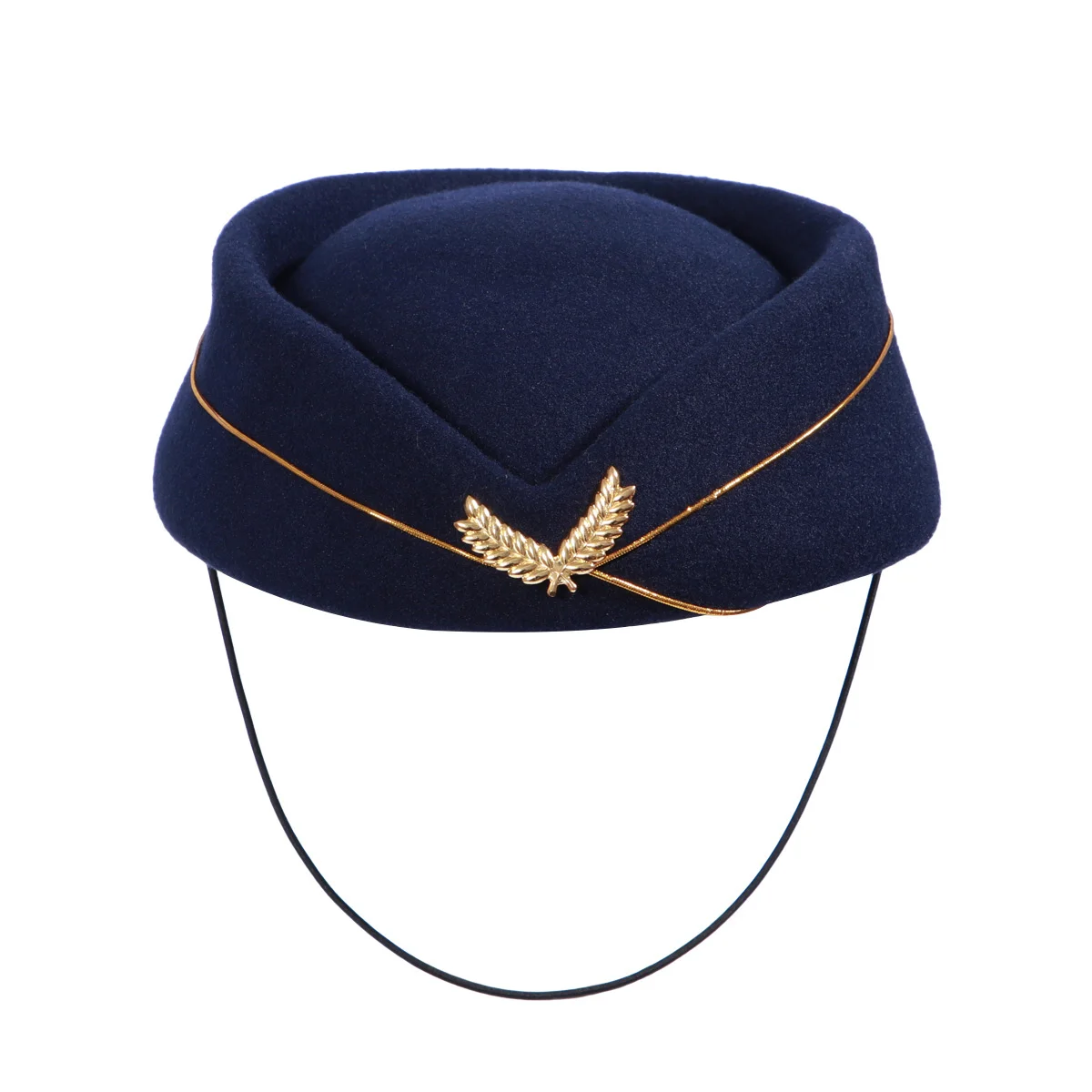

Air Stewardess Beret Hat Costume Flight Attendant Air Hostess Cap Hat Size ( Navy Blue )