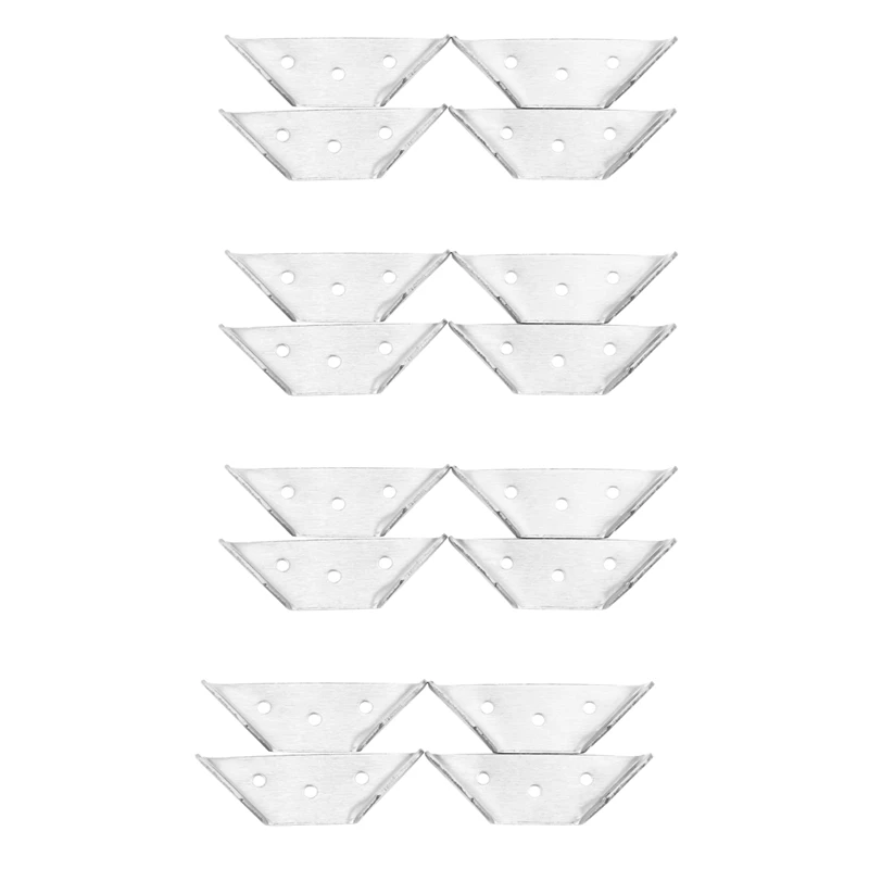 

Hot SV-16Pcs Multifunctional Stainless Steel Angle Code Right Angle Fixed Bracket Furniture Wood Board Angle