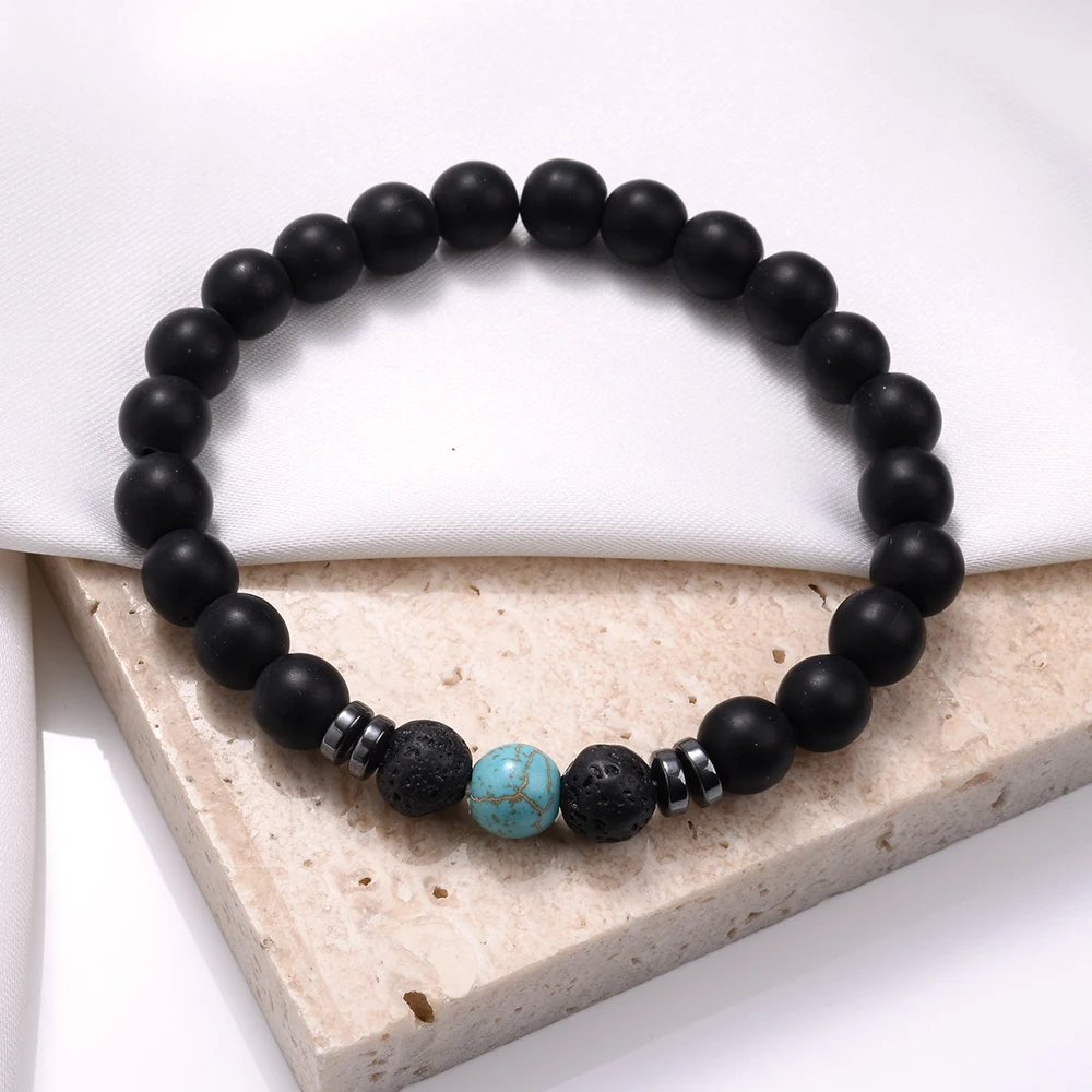 Браслет ручной работы для мужчин и женщин классический растягивающийся браслет