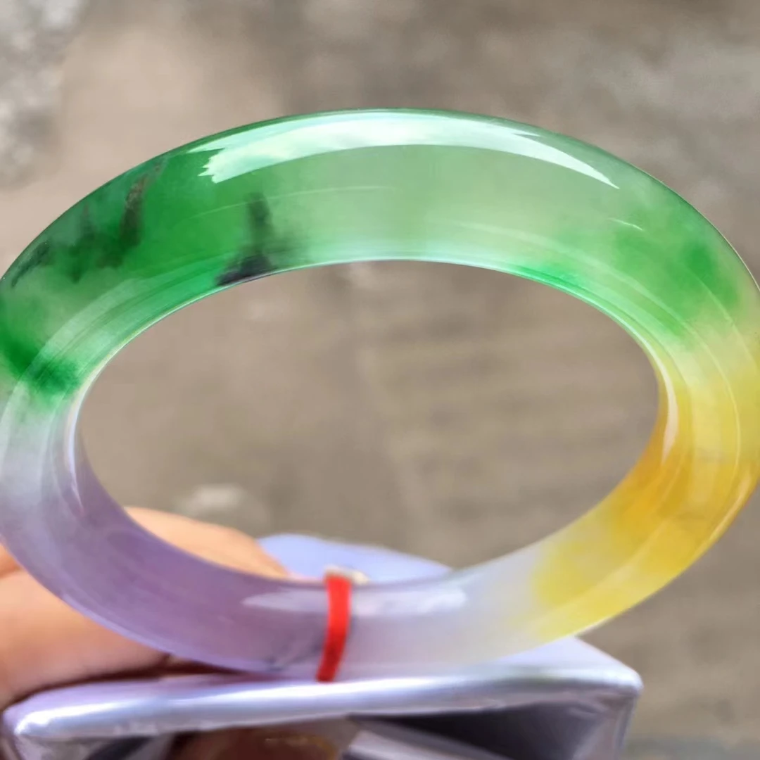 

Newest Rare colour Ice Waxy Jadeite Bangles High Quality Handring Exquisite Noble Elegant Jade Bracelet Fine Jewelry