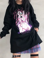 deeptown y2k long sleeve tops women vintage harajuku anime graphic t shirts women gothic long sleeve t shirt aesthetic clothes