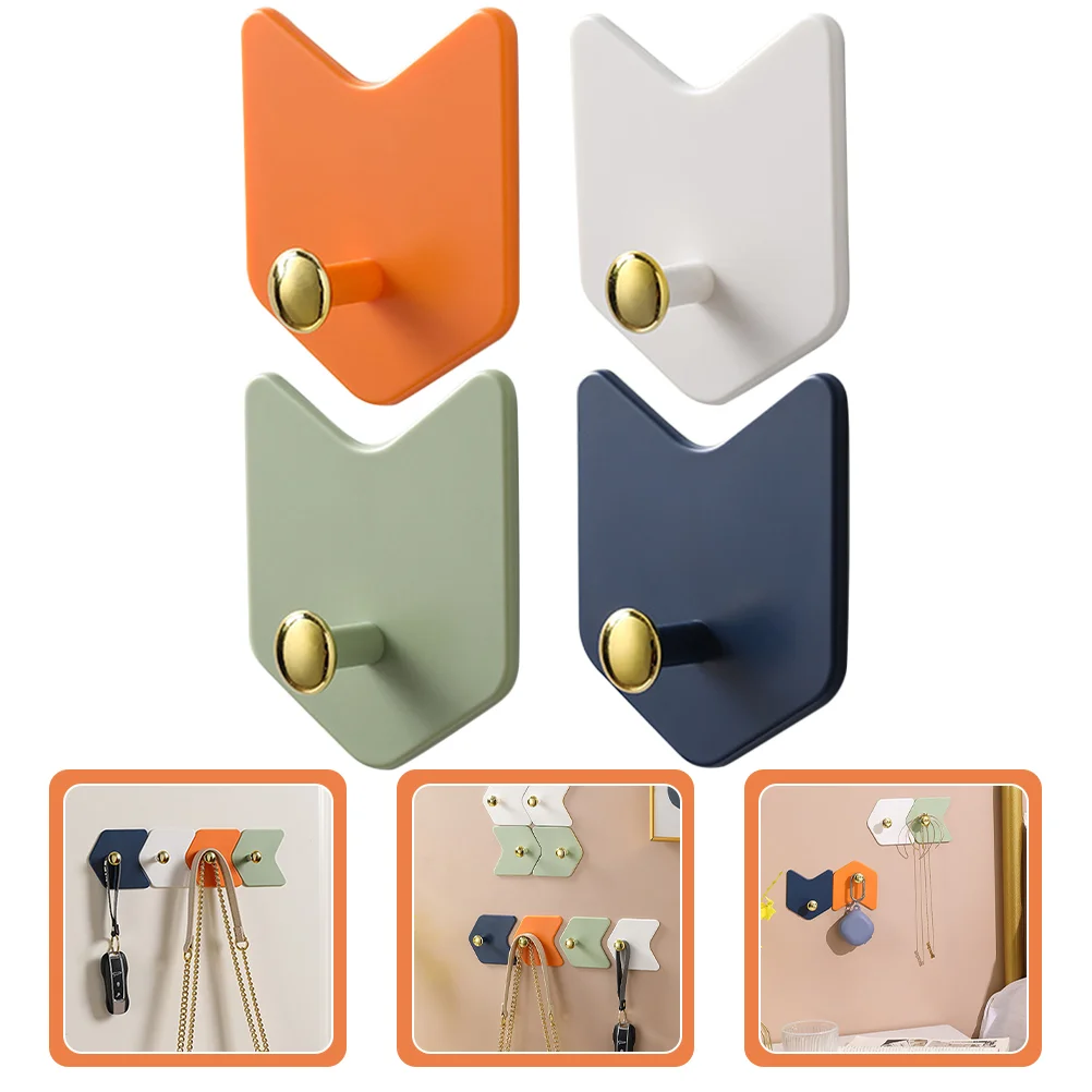 

Hooks Hook Wall Towel Coat Adhesive Hanger Bathroom Key Kitchen Decorative Clothes Hangingstick Holder Sticky Doorfree Punch Hat