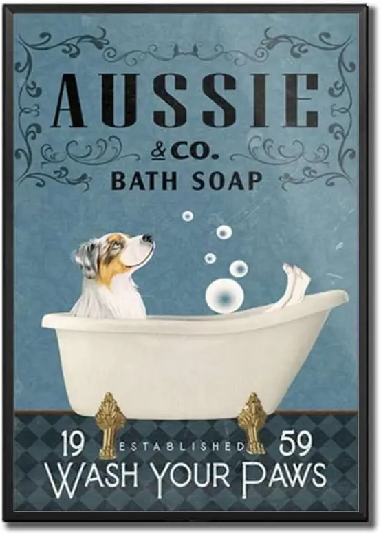 vemso ustrln Sheph Lovers Cnvs плакат Wll rt для кофейни Bthroom Home Deco decortve wll 16x