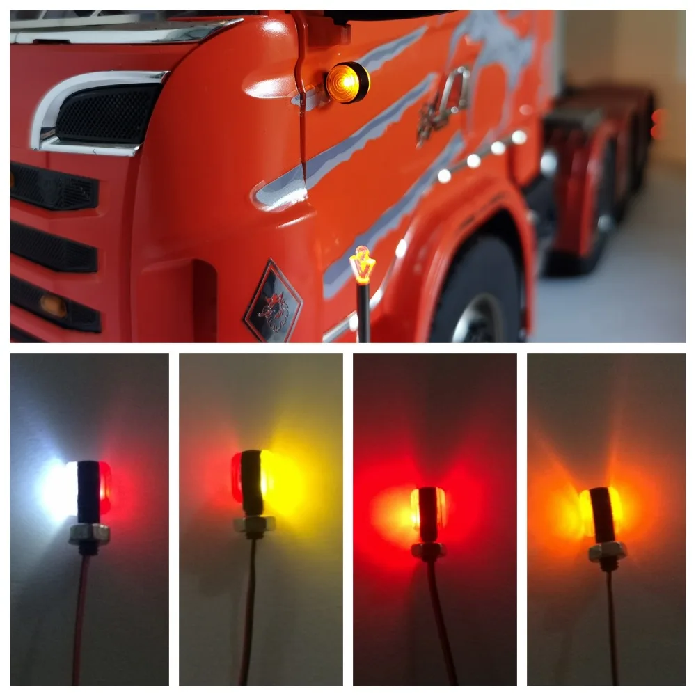 

For 1/14 Tamiya RC Truck Tractor Outline Marker Lamps Clearance Side Lights 56360 SCANIA MAN TGX Actros RC Cars Upgrade Parts