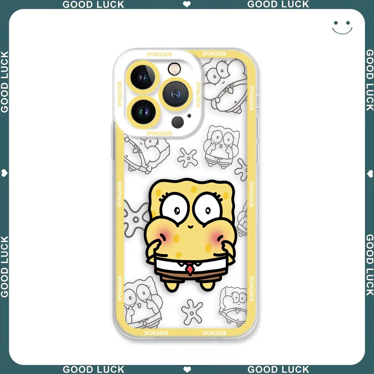 Забавный мультяшный S-Губка Боб глаза ангела прозрачная фотография для VIVO V25 V27E V29E