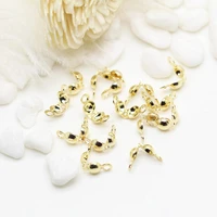 50pcslot gold plated beads copper tips knot covers clamshell crimp beads connector components for diy jewelry making supplies