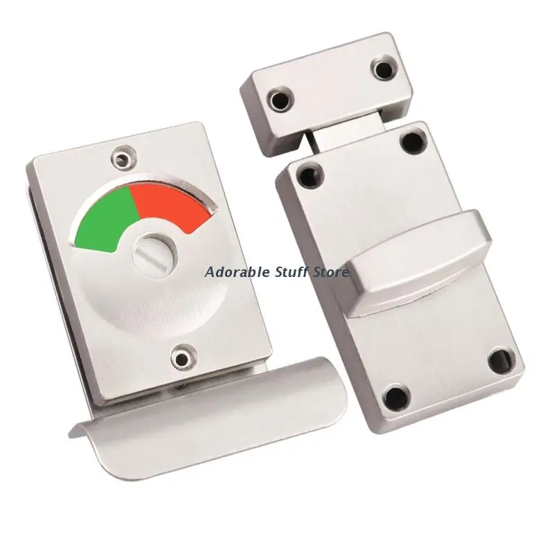 

Indicator Bolt Vacant Engaged Bathroom Privacy WC Toilet Door Lock Satin Nickel For Public Toilet Restroom And Bathroom