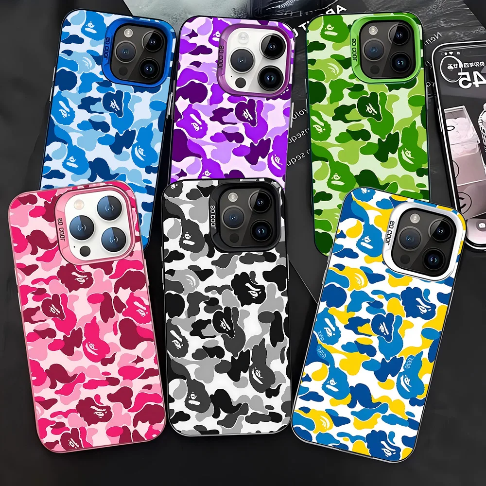 Фото Модный чехол для телефона с леопардовым принтом For-A-BAPES-Cool для iPhone 17, 17e, 16e, 16, 15, 14, 13, 12, 11 mini, Pro, Max, Air, Plus, матовый, противоударный №3