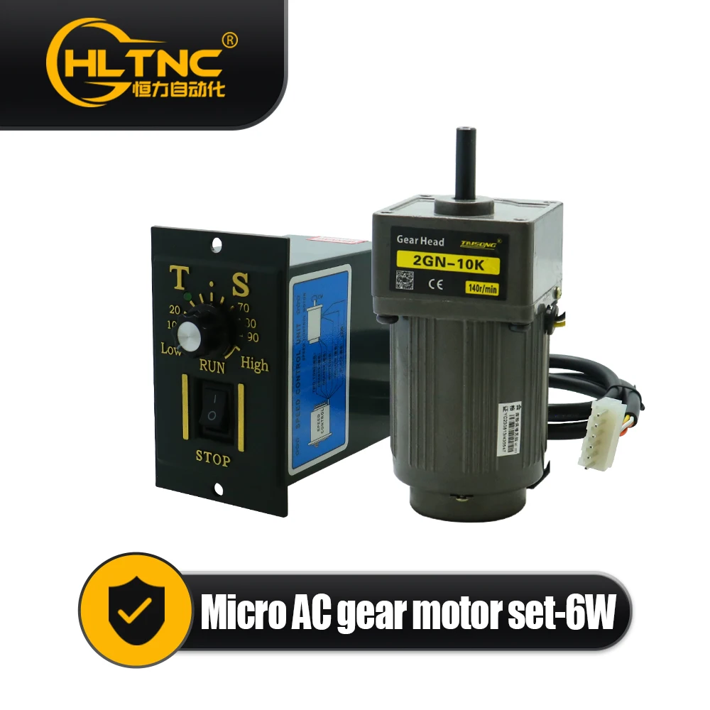 

6 Вт микро двигатель переменного тока 220 В 50/60 Гц асинхронный двигатель вал индукционного двигателя 8 мм + регулятор скорости 1350 об/мин для упаковочной машины