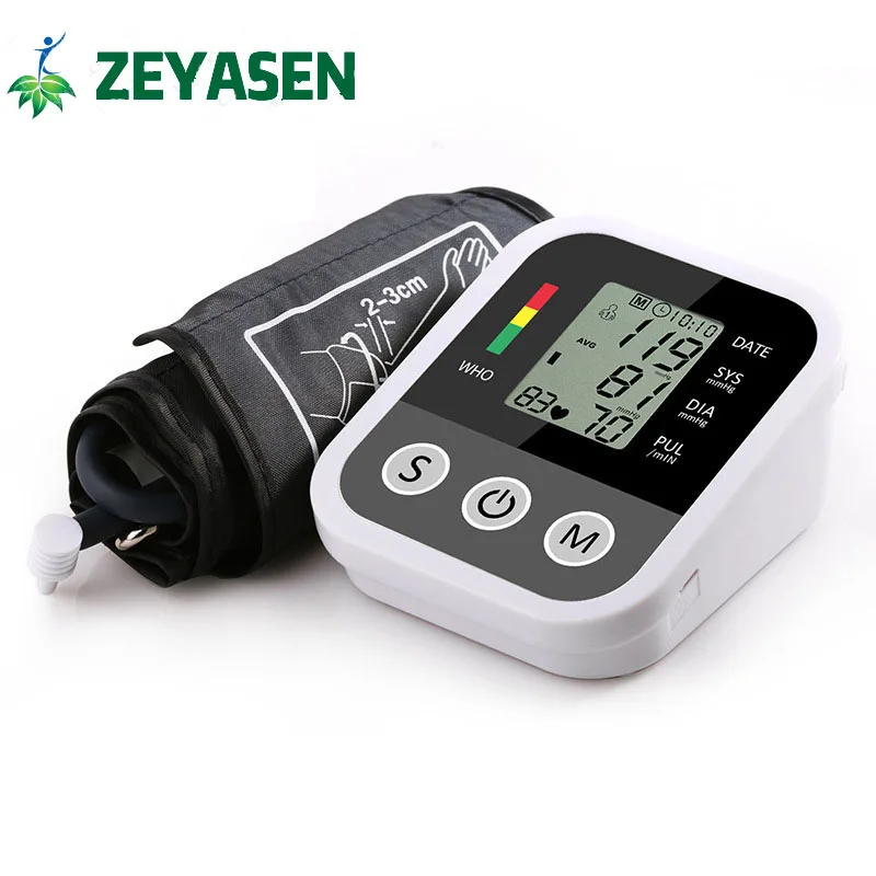 

Blood Pressure Monitor Automatic Upper Arm Cuff Medical Equipment Digital Tonometer Sphygmomanometer Household Machine