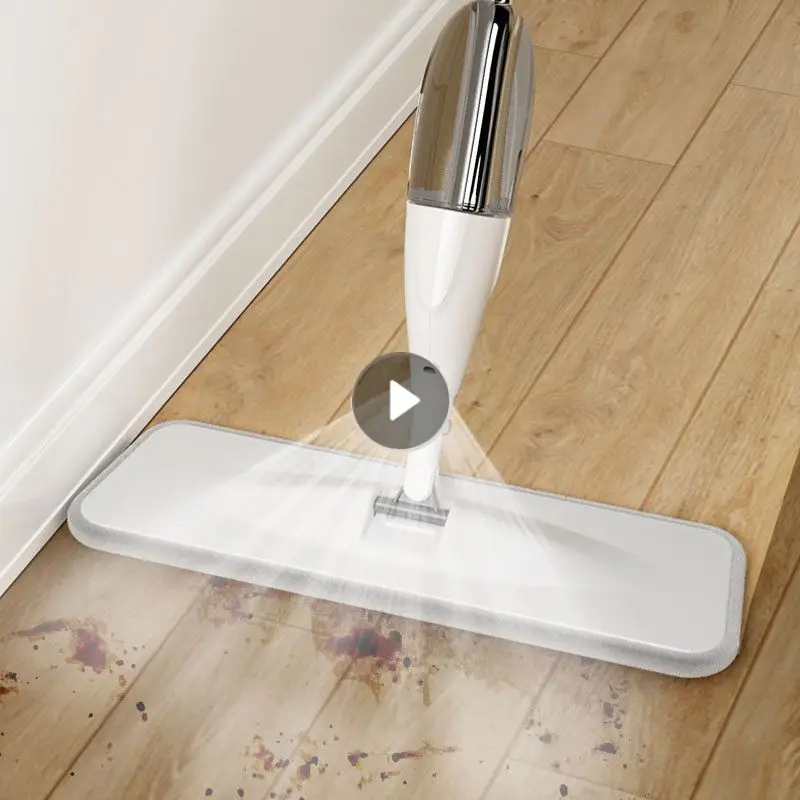 

Швабра с распылителем воды, плоская швабра с многоразовыми насадками из микрофибры, вращающаяся на 360 градусов ручная Швабра для уборки пол...