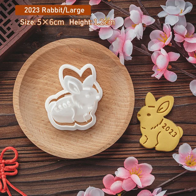 New Year's Rabbit Year Cookie Mold Easter Rabbit Mini 6