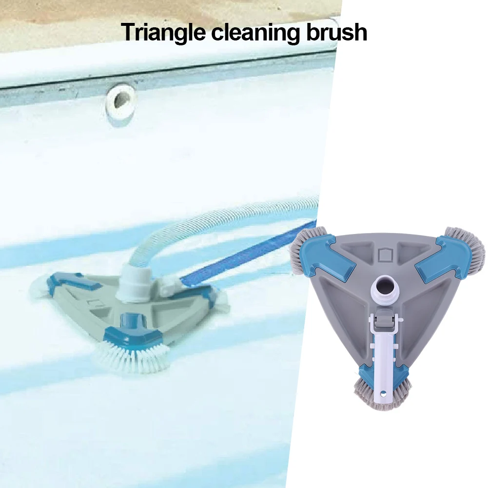 Щетка для чистки пруда головка пылесоса треугольная форма с боковой щеткой