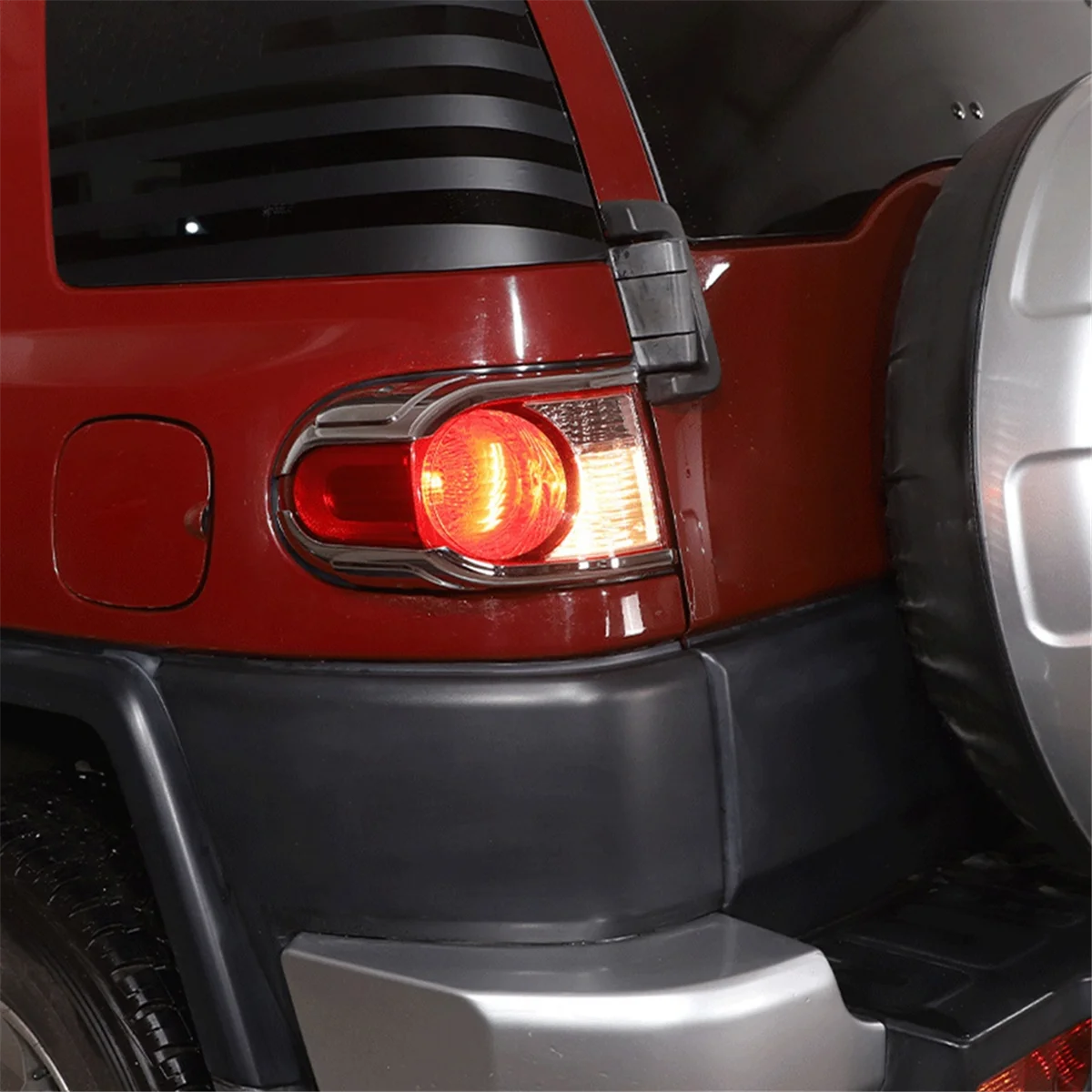 4 шт. серебряный задний фонарь декоративная крышка защитный чехол для Toyota FJ Cruiser