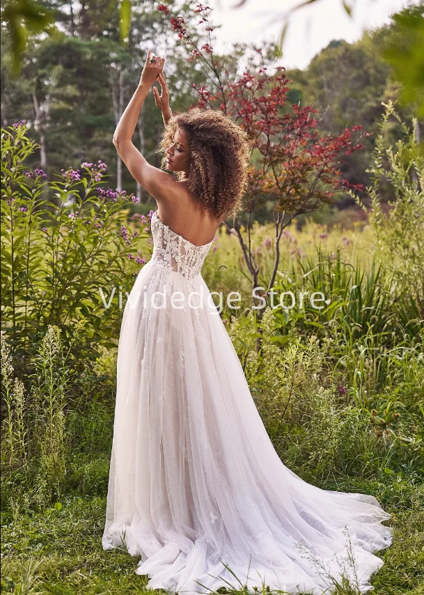 Сексуальное белое женское свадебное платье без бретелек кружевные свадебные